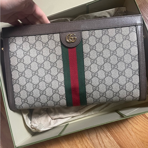 Gucci Ophidia GG Supreme canvas, with leather trim and Double G hardware. - Picture 1 of 6
